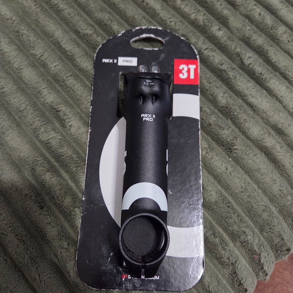 3T Arx II Pro Aluminum Bicycle Stem 110mm +/- 6 Degree 31.8mm Black 3200COAG42W